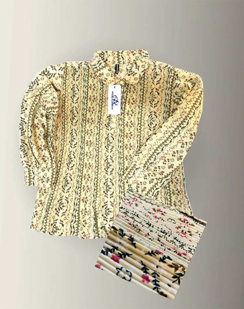 Floral Pintuck Shirt Top
