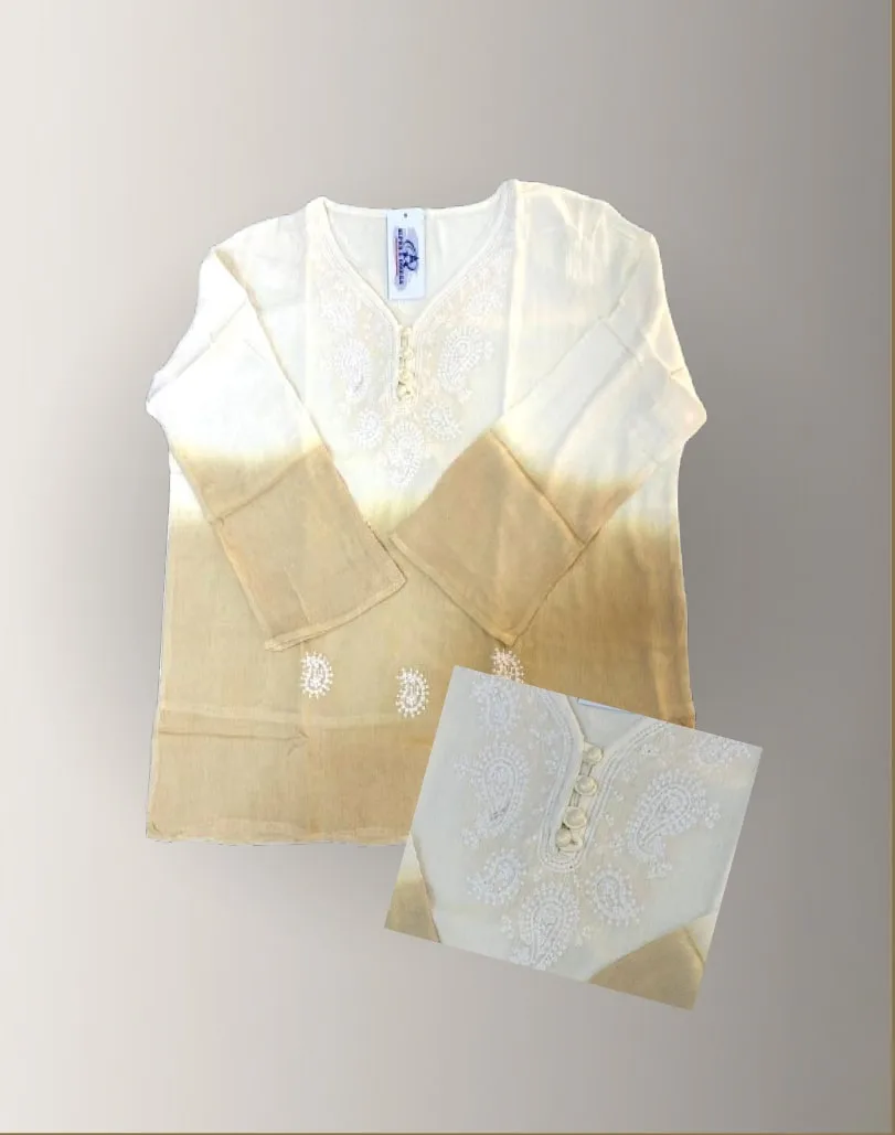 Chikankari Ombre Kurti