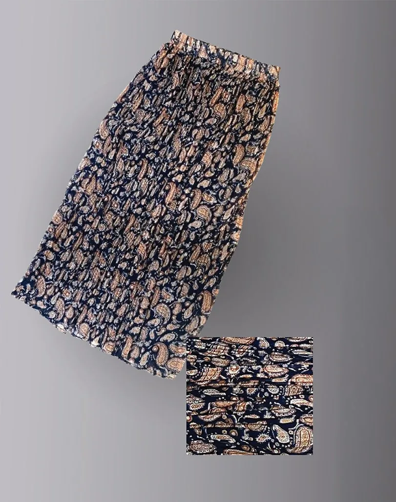 Paisley Pleated Skirt